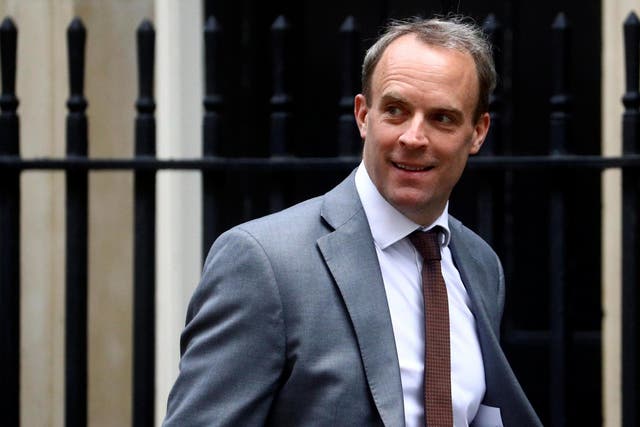 Foreign secretary Dominic Raab at Downing Street, London, on 2 July, 2020.