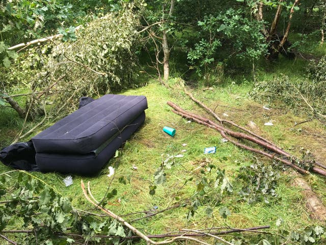 Fly-tipping is putting nature at risk, the Woodland Trust said