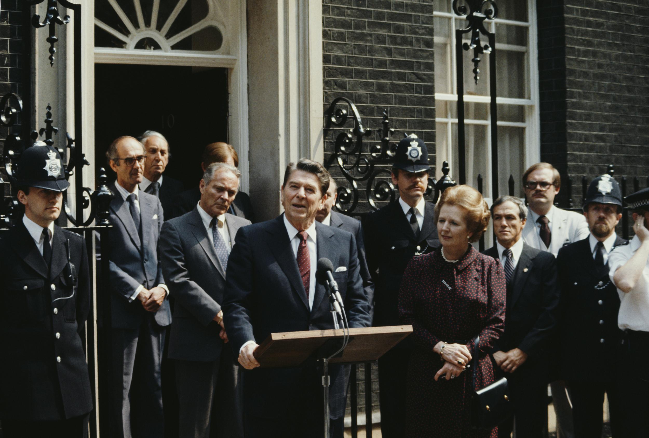 Ronald Reagan and Margaret Thatcher’s much-criticised response to the crisis had a devastating impact across the globe (Getty)