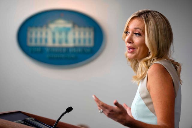 Surprisingly effective: White House press secretary Kayleigh McEnany. Does the PM already have his own version in mind?