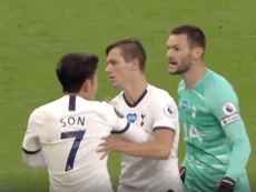 Lloris and Son separated by Tottenham teammates after row at half-time