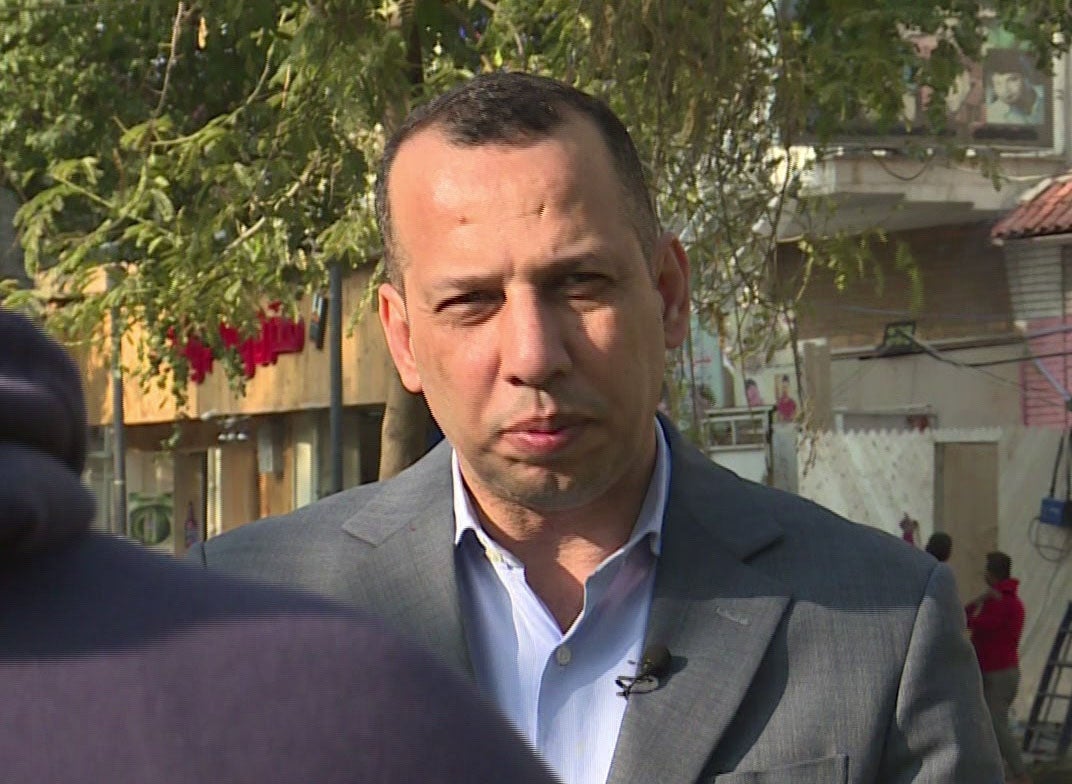 Husham al-Hashemi speaking during an interview in Baghdad in 2019