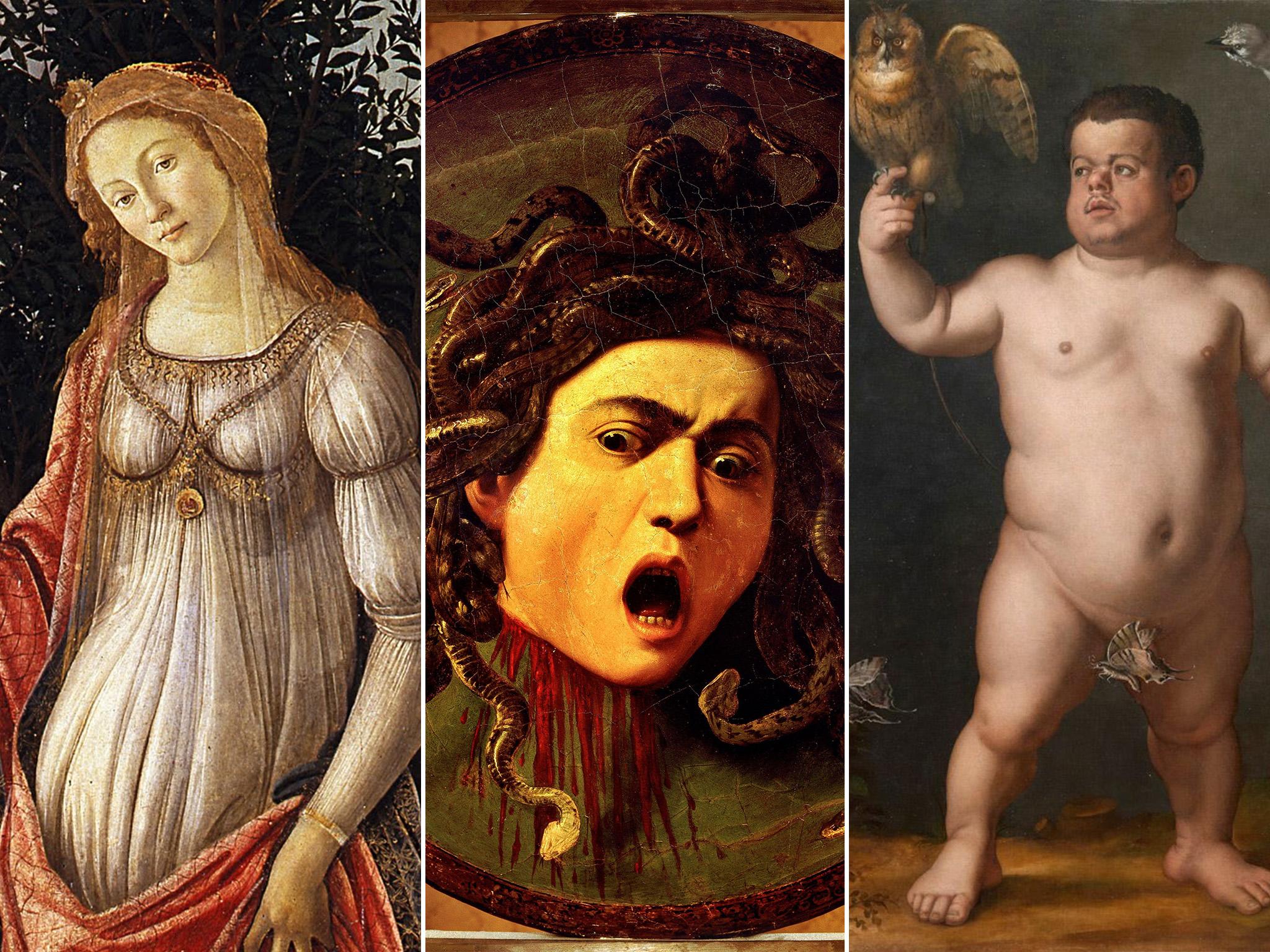 Botticelli’s ‘Spring’, Caravaggio’s ‘Medusa’ and Bronzino’s ‘Portrait of Nano Morgante’