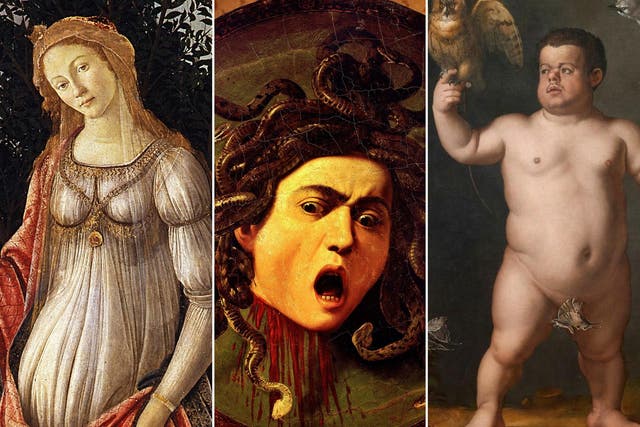 Botticelli’s ‘Spring’, Caravaggio’s ‘Medusa’ and Bronzino’s ‘Portrait of Nano Morgante’