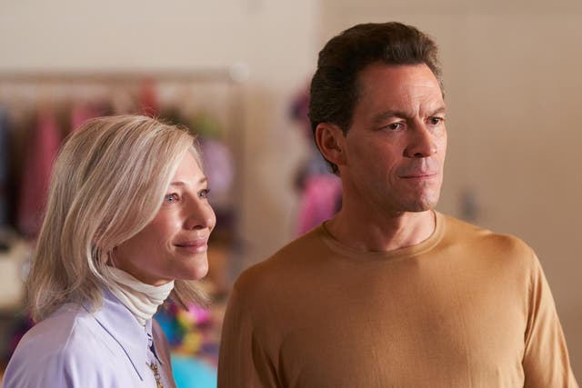 Pat (Blanchett) and Gordon (Dominic West) are a perky but sinister duo in polo-necks and pastel tracksuits