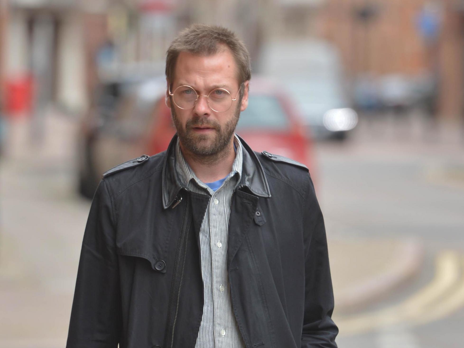 Tom Meighan arrives at Leicester Magistrates’ Court