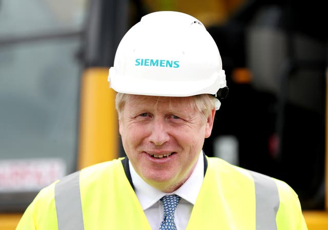 Boris Johnson visits a factory on Goole, Yorkshire
