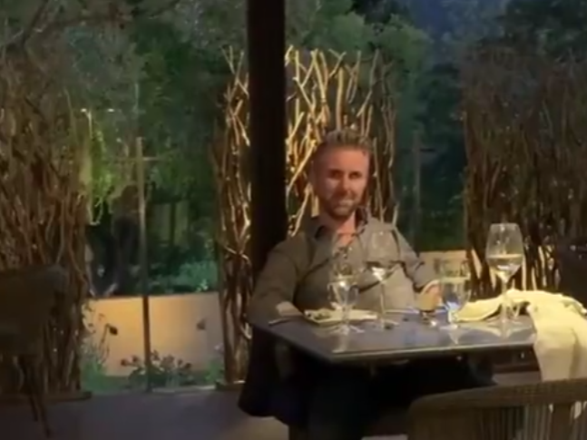 Michael Lofthouse racially abused a family during dinner on Saturday