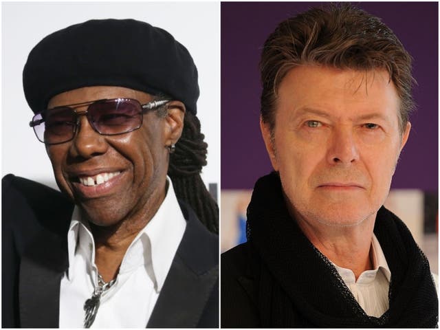 Musician Nile Rodgers and the late David Bowie
