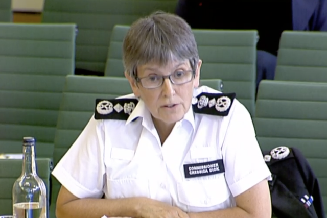 Metropolitan Police commissioner Dame Cressida Dick speaking at the Commons home affairs committee