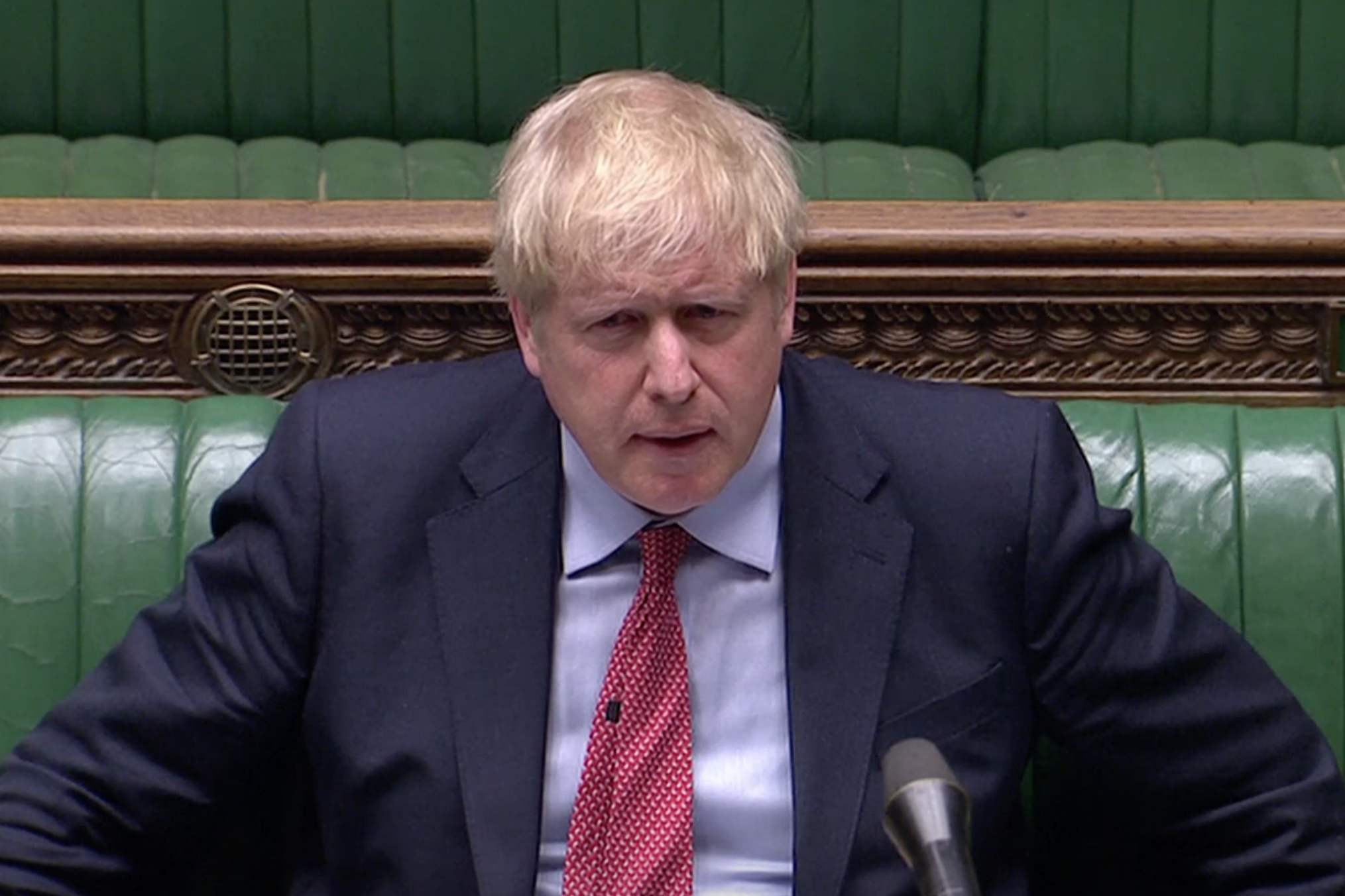 Boris Johnson at PMQs in the Commons