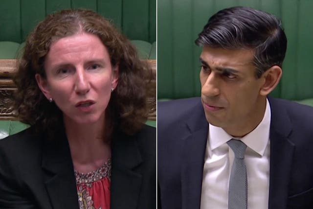 Shadow chancellor Annelise Dodds questioned Rishi Sunak's mini budget in parliament.