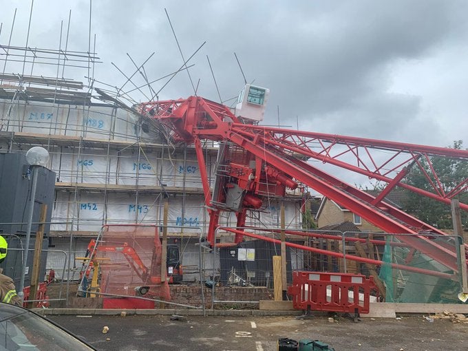 One local resident described the crane falling as sounding 'like an earthquake'