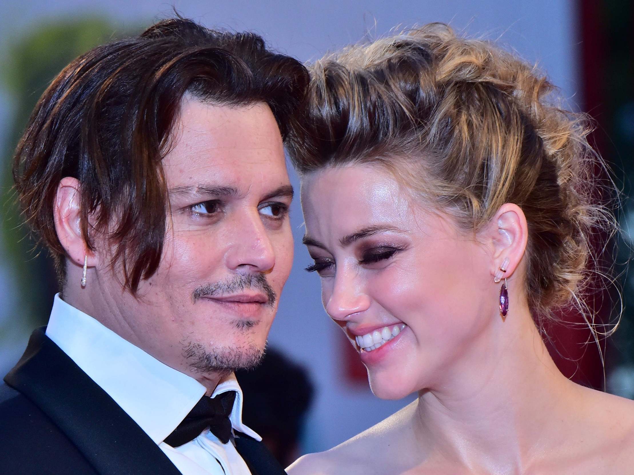 US actor Johnny Depp pictured with ex-wife US actress Amber Heard, September 2015.