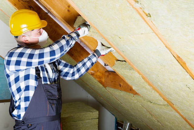 Stock image of roof insulation.