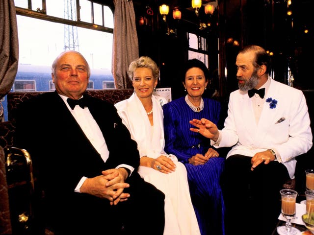 Sherwood (left) on the Orient Express