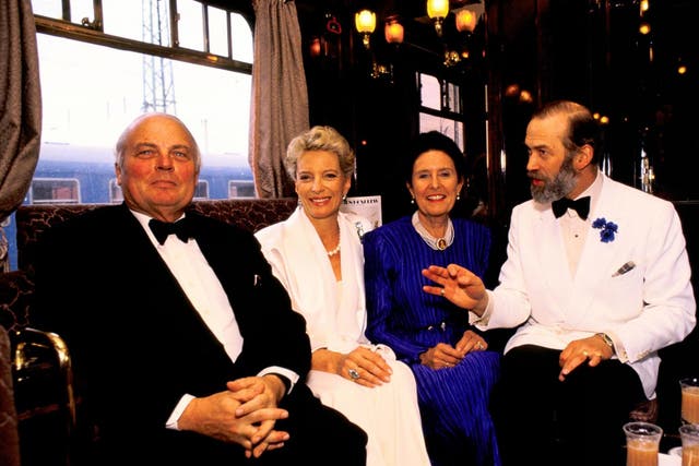 Sherwood (left) on the Orient Express