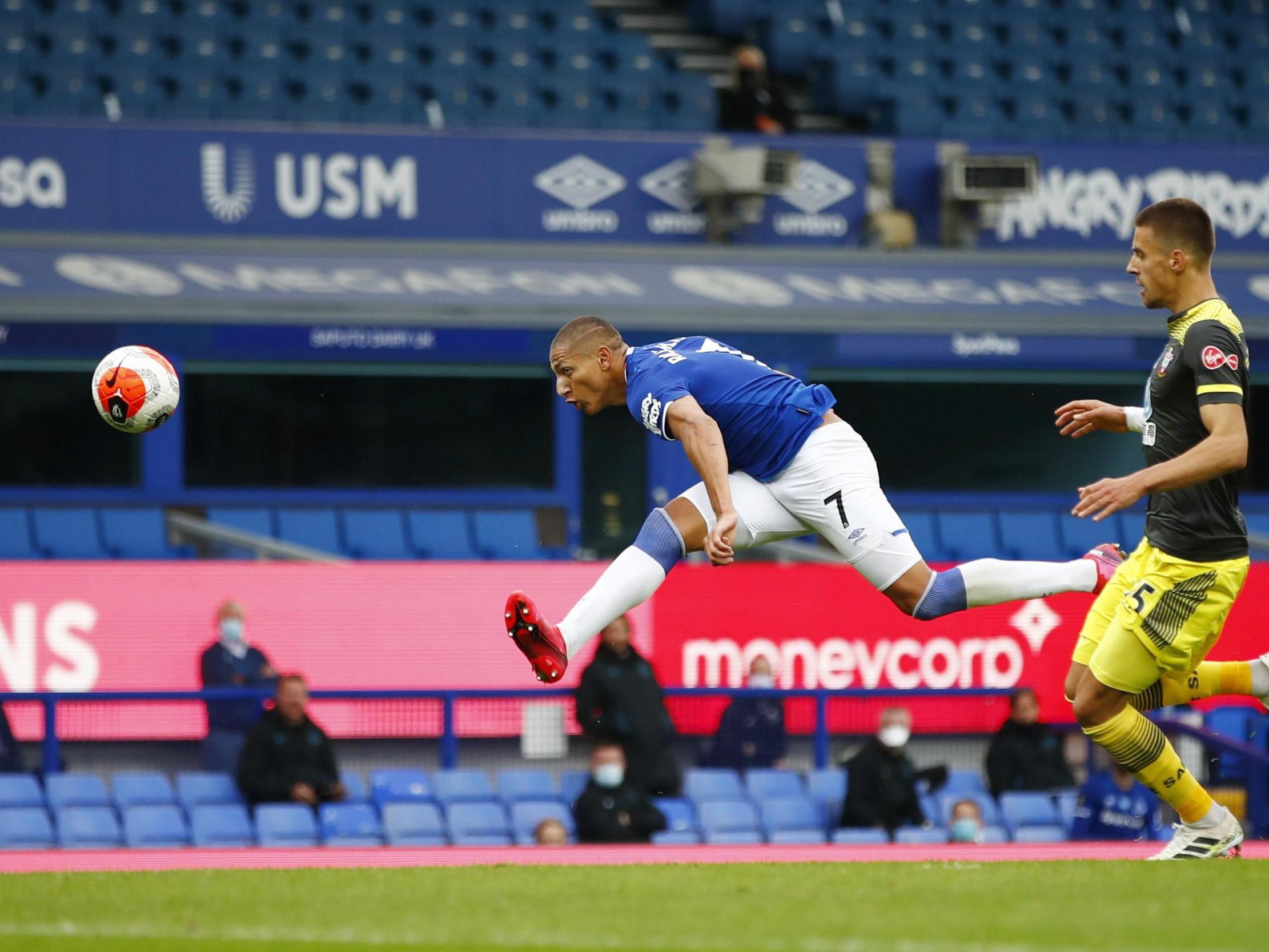 Richarlison levels the score at Goodison Park