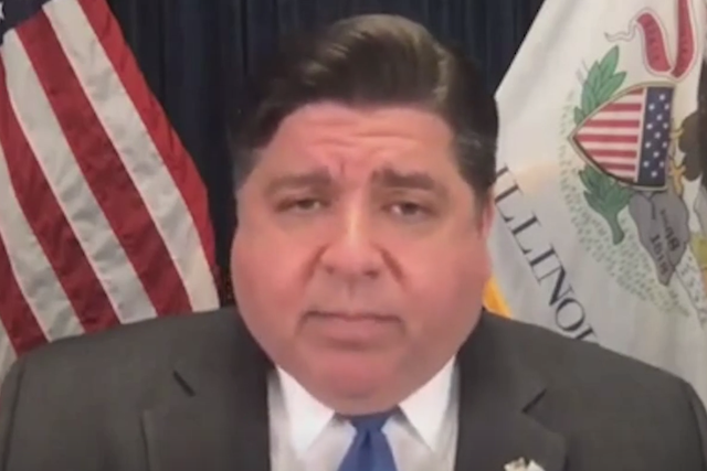 JB Pritzker speaking during virtual congressional hearing about the national Covid-19 response on Wednesday