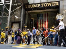 Black Lives Matter mural painted in front of Trump Tower