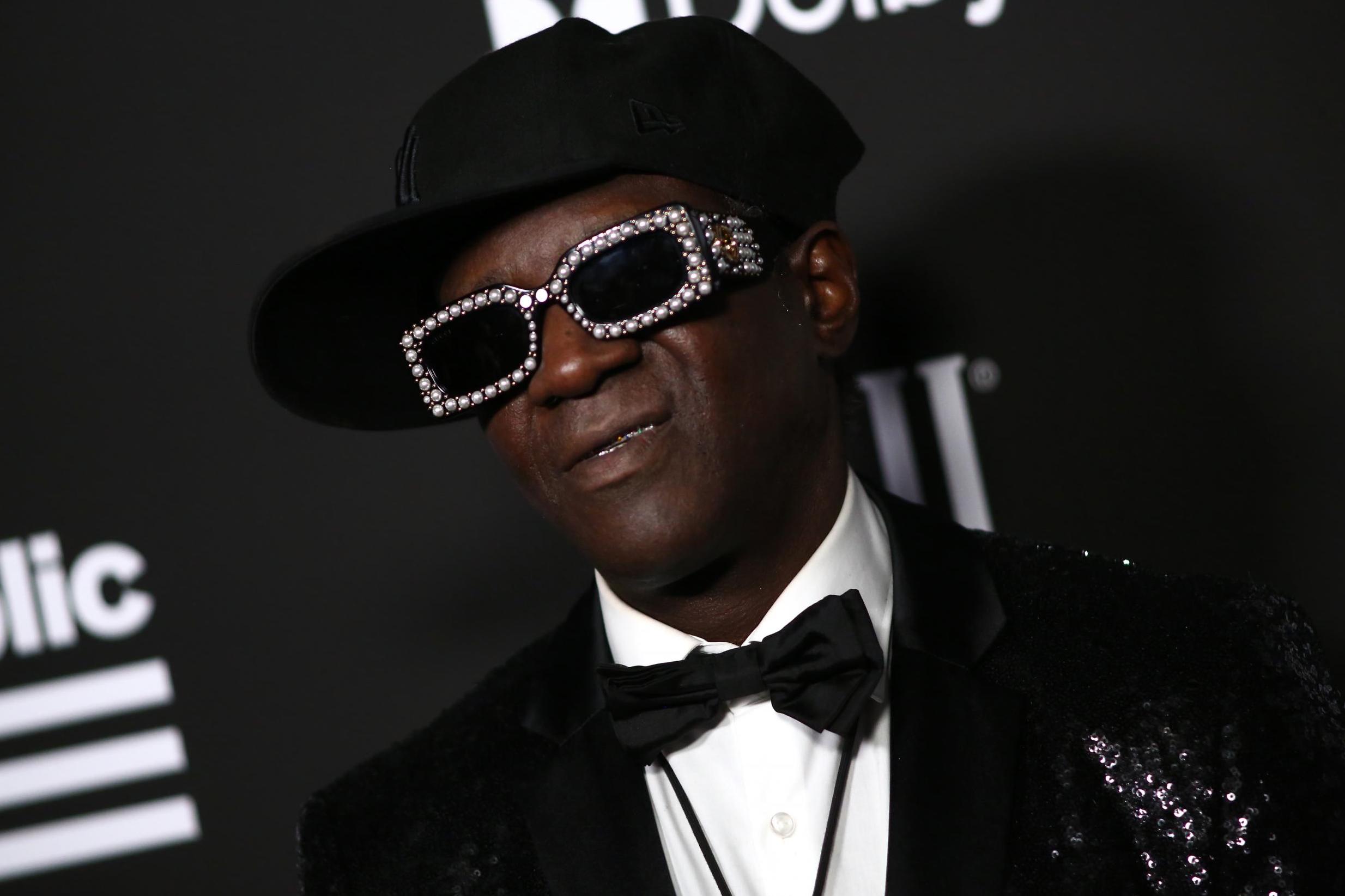 Flavor Flav at a Grammys after-party on 26 January 2020 in West Hollywood, California.