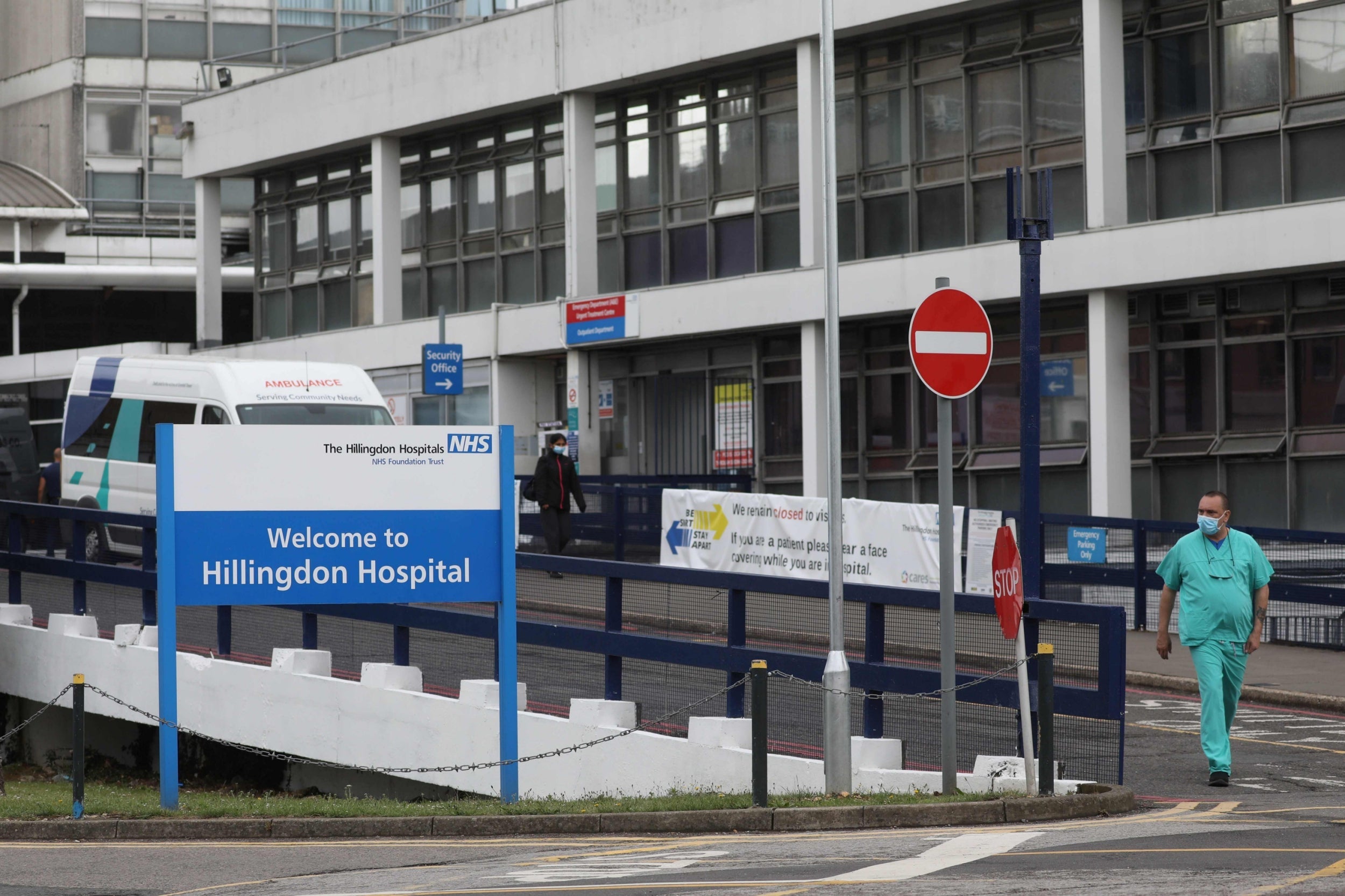 Hillingdon hospital in west London has closed to visitors due to a rise in Covid-19 cases