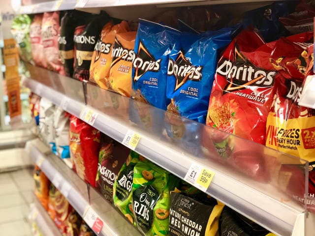 <p>Crisps are up by 0.6% in price in the last 12 months </p>