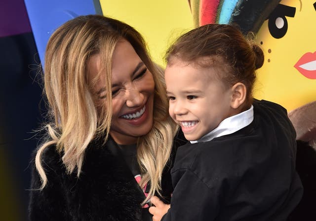 Naya Rivera and her son Josey Hollis Dorsey at the premiere of The Lego Movie 2: The Second Part, February 2019
