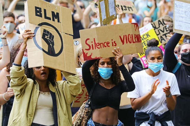 Black Lives Matter protesters in Brighton
