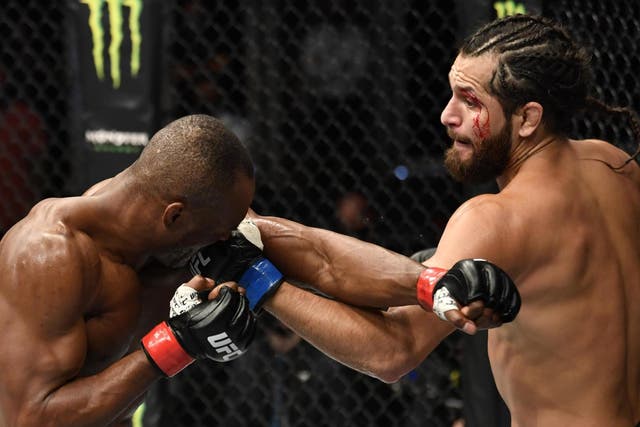 Jorge Masvidal (right) lost to welterweight Kamaru Usman by unanimous decision