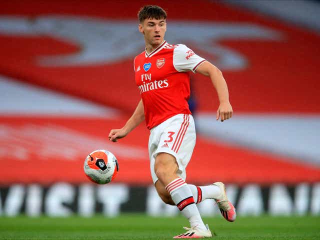 Kieran Tierney has been hailed by Arsenal manager Mikel Arteta