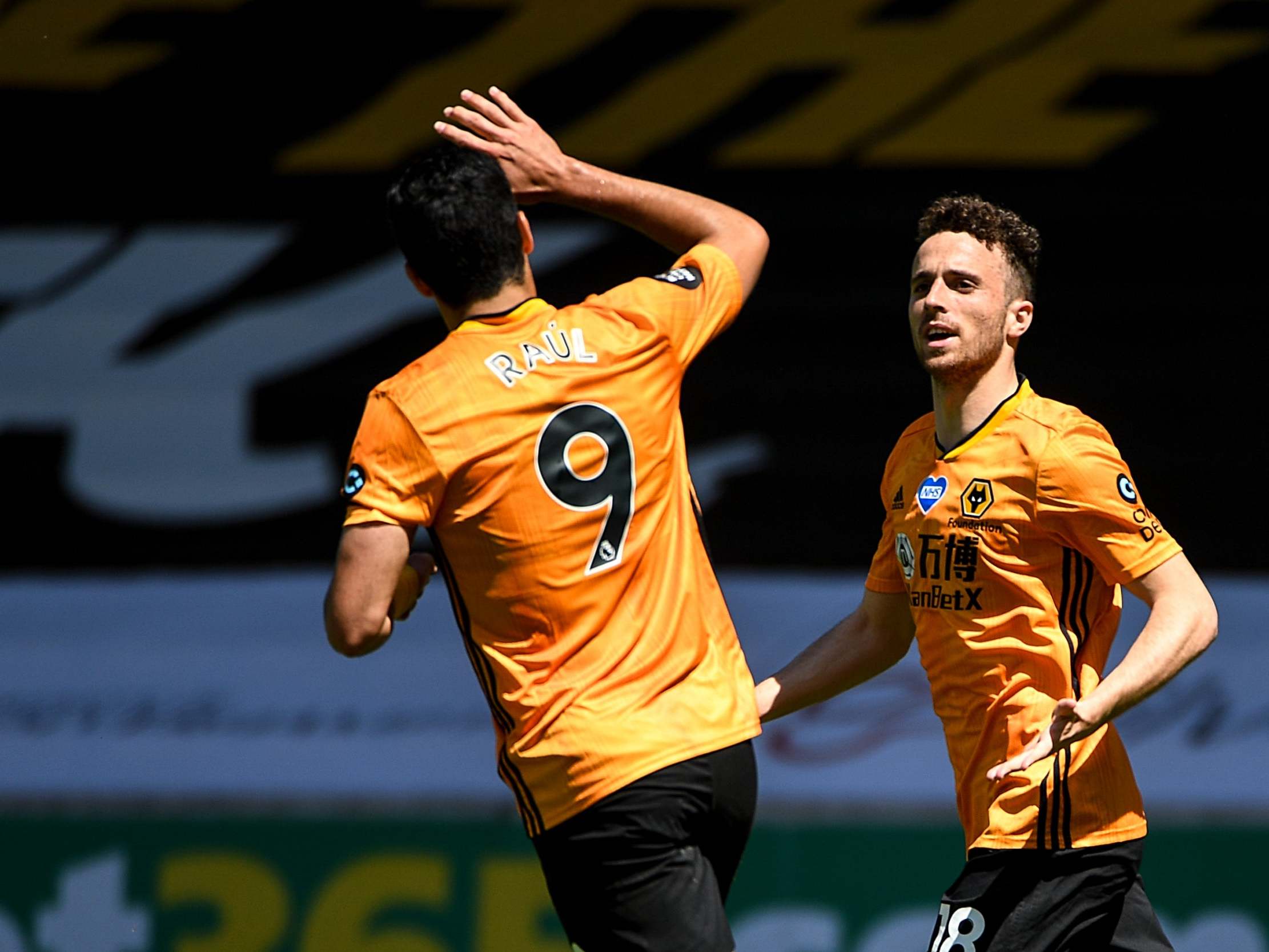 Raul Jimenez celebrates