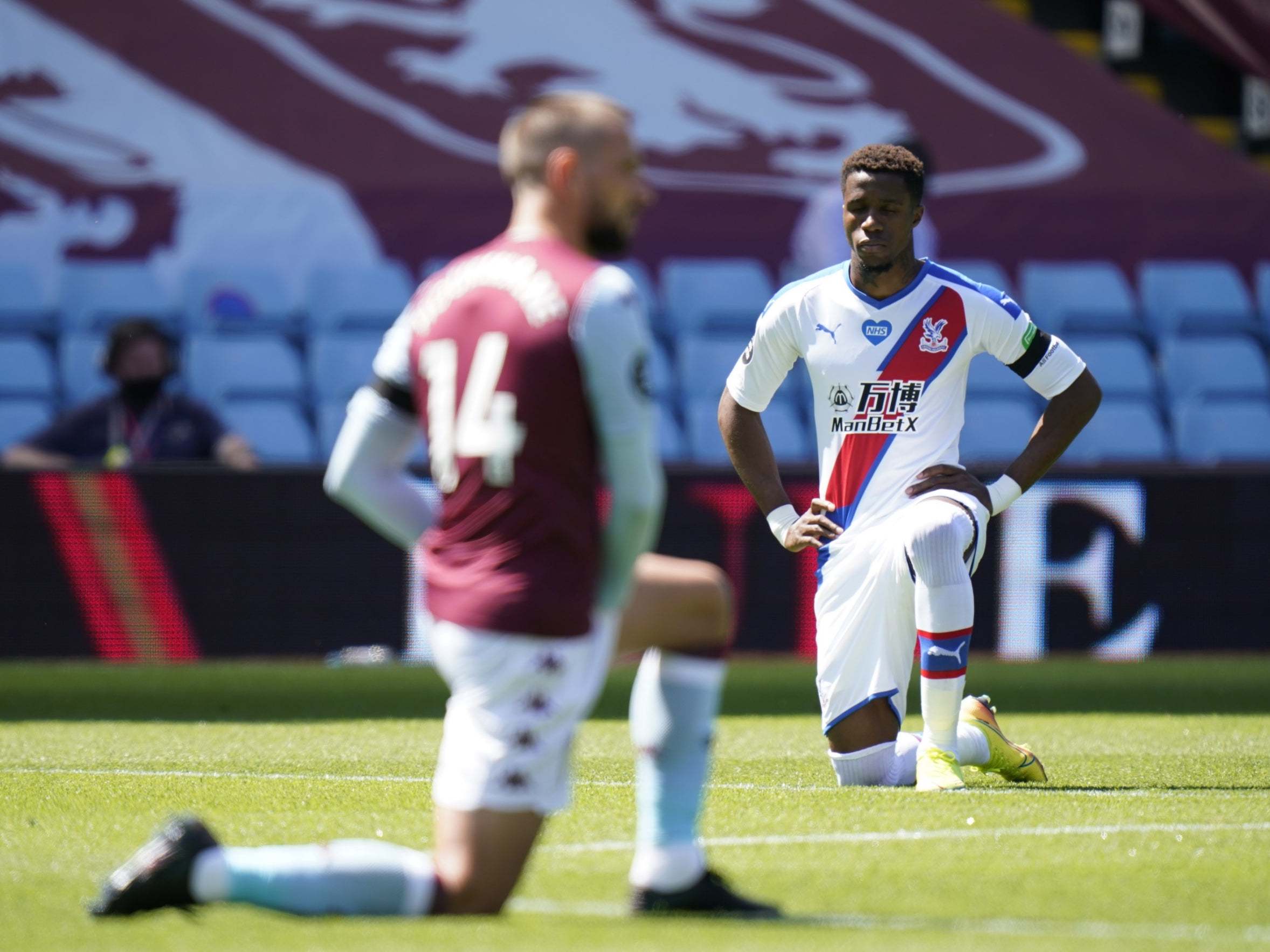 Wilfried Zaha was subjected to racial abuse before Crystal Palace's game against Aston Villa