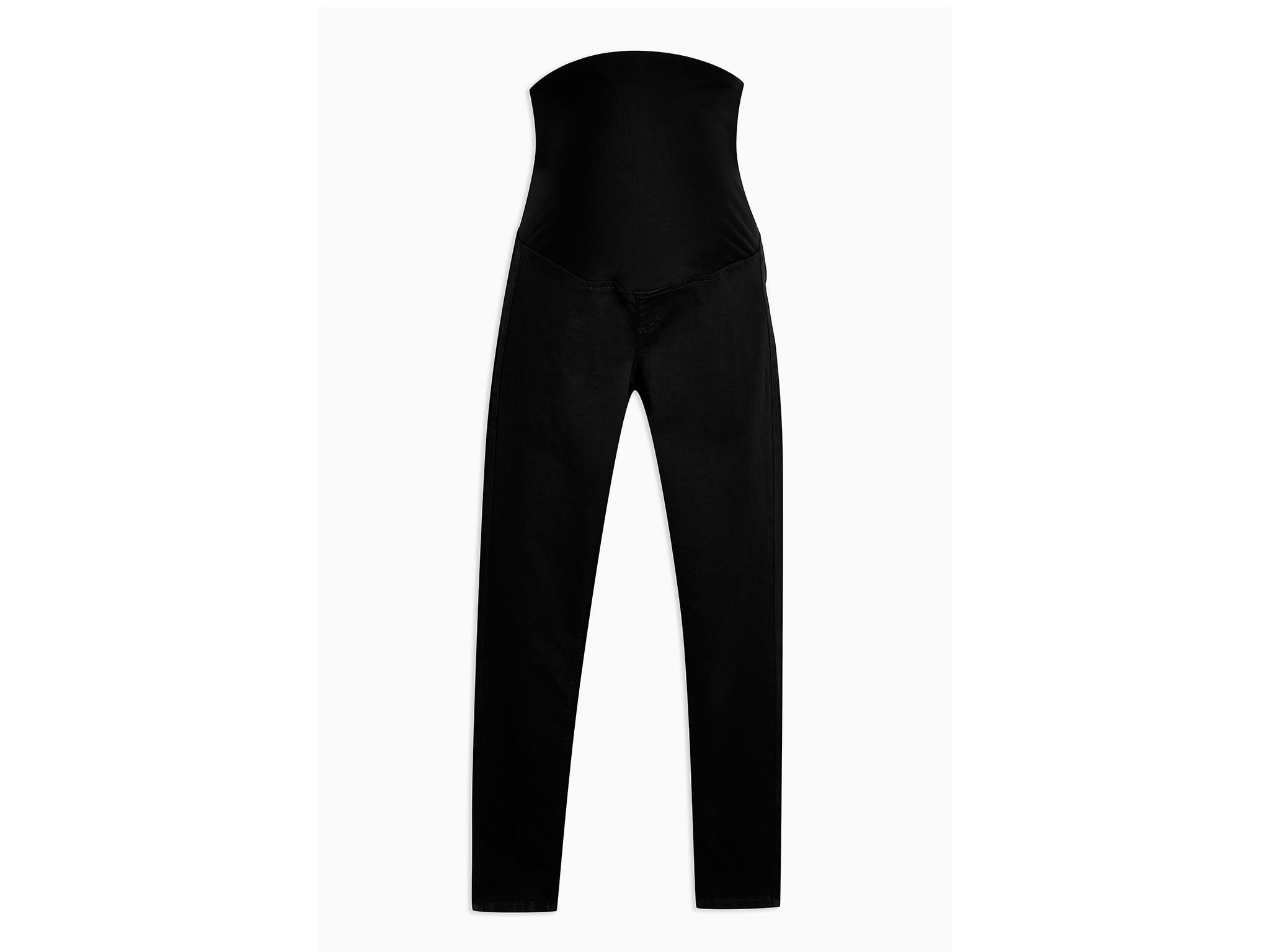 over the bump black skinny jeans