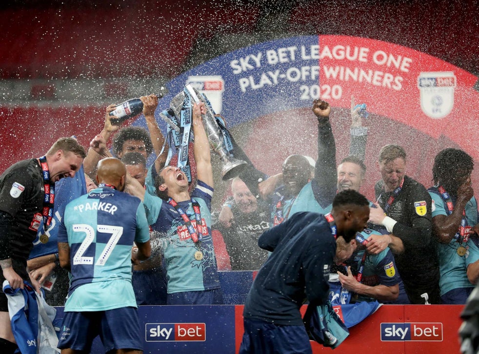 wycombe wanderers league playoff final oxford play win championship defeat united celebrate winning independent football promotion