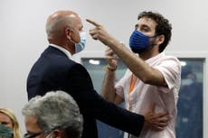 Florida governor Ron DeSantis heckled over coronavirus surge