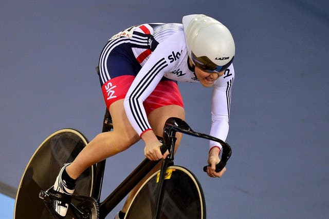 Jess Varnish competing in London in 2016