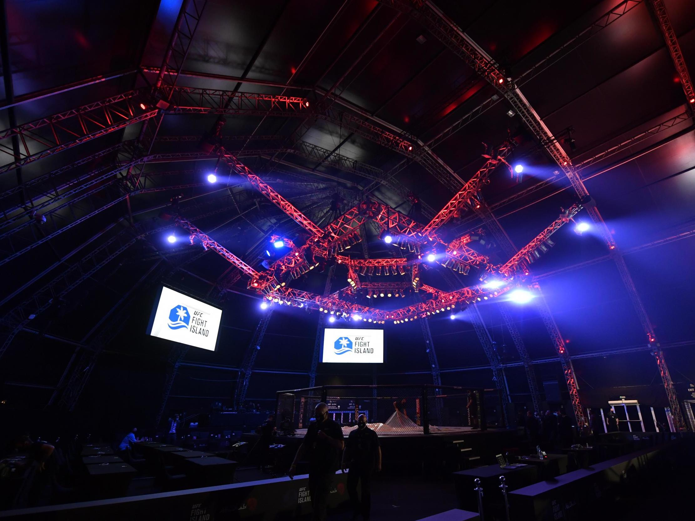 UFC's Flash Forum – a tented structure on 'Fight Island' where bouts are being held