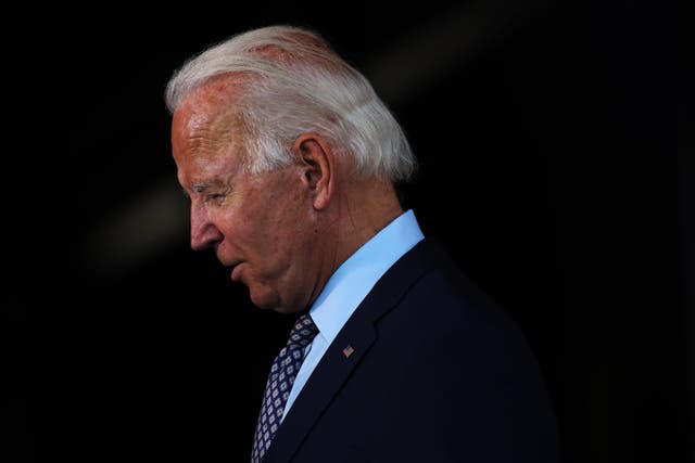 DUNMORE, PENNSYLVANIA - JULY 09: The presumptive Democratic presidential nominee Joe Biden speaks at McGregor Industries on July 09, 2020 in Dunmore, Pennsylvania. The former vice president, who grew up in nearby Scranton, toured a metal works plant in Dunmore in northeastern Pennsylvania and spoke about his economic recovery plan. With fewer than four months until the election, polls continue to show Biden leading in Pennsylvania, widely regarded as a battleground state in the race for the presidency.