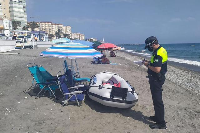 Officials issue fines on the Costa del Sol