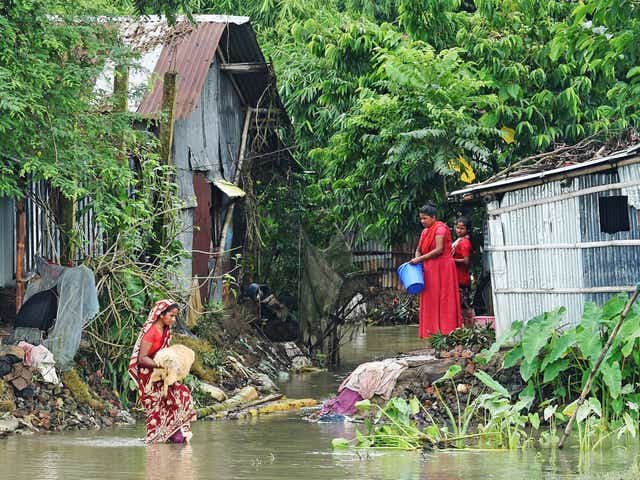 Some 50,000 people living along Teesta River basin have been marooned.