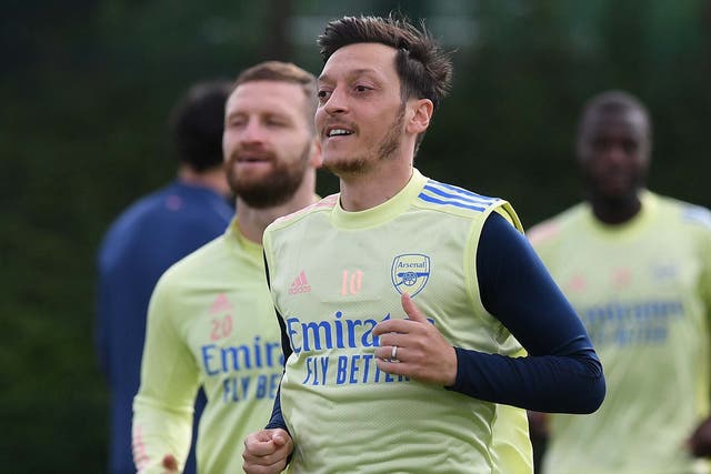 Mesut Ozil could return to the Arsenal squad for their Premier League clash with Liverpool