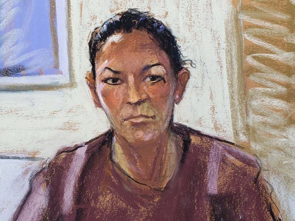 Court sketch of Maxwell following her 2020 arrest