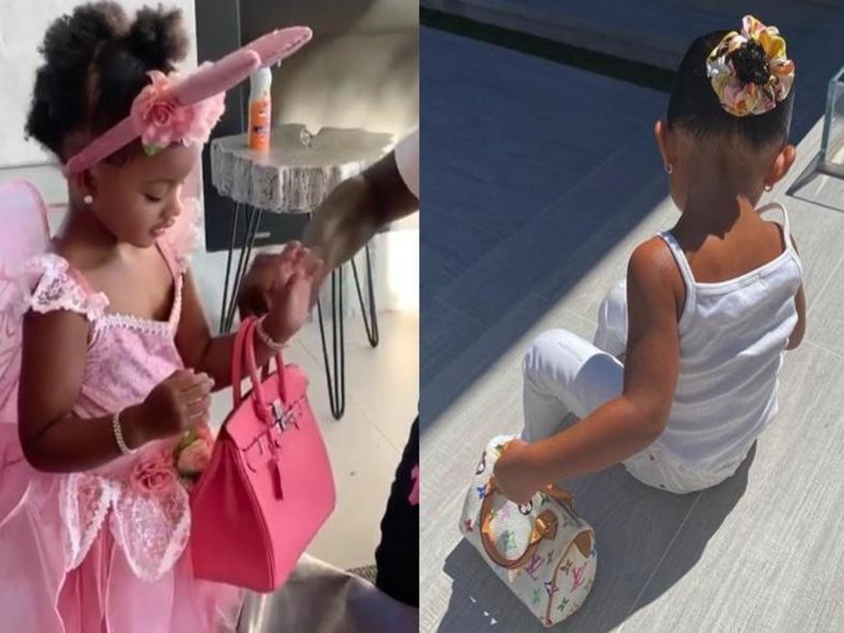 Louis Vuitton Speedy Cloth Handbag, Kourtney Kardashian Is Carrying a Mini  Designer Bag That Baby Stormi Just Might Inherit