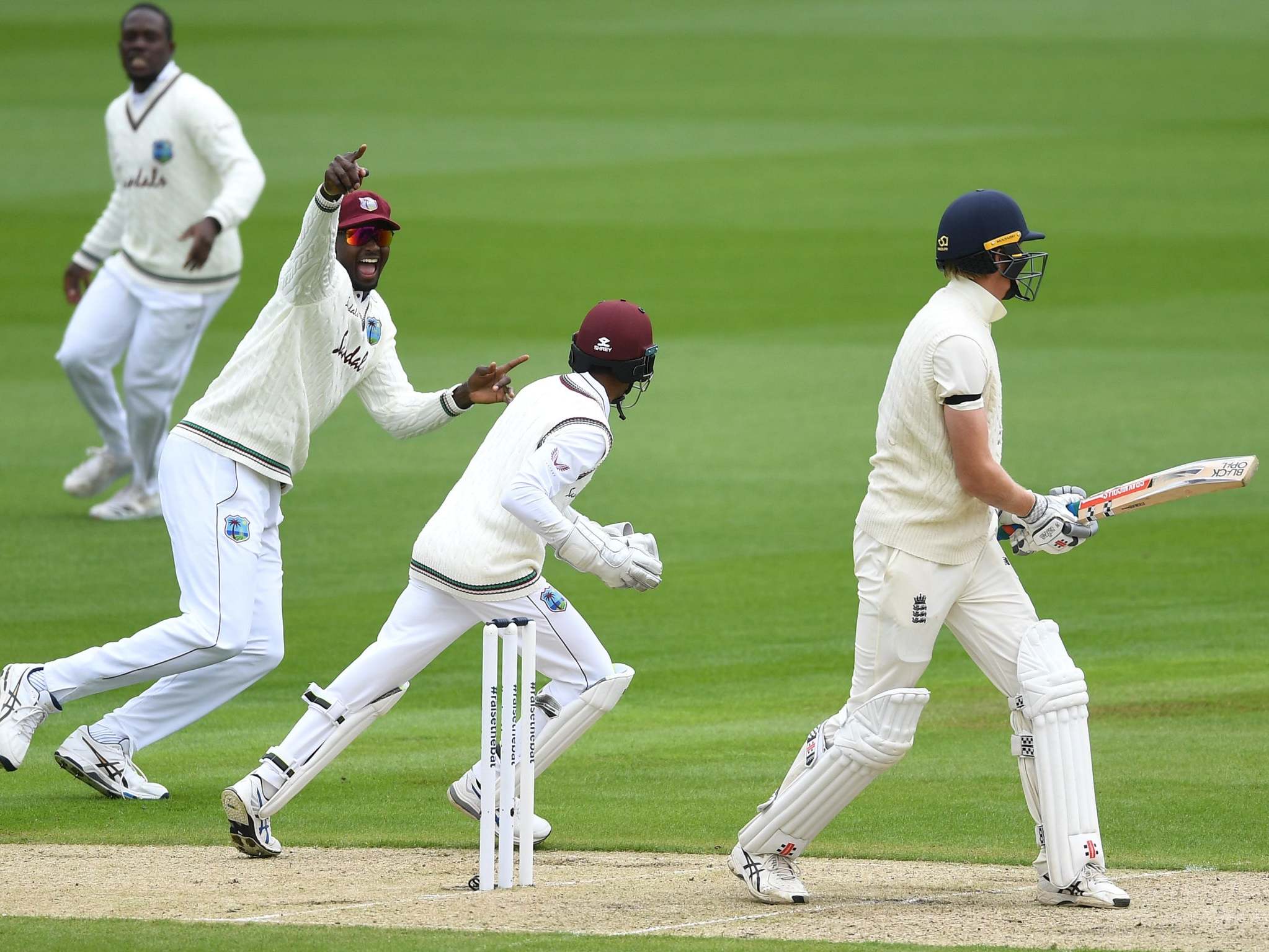 Zak Crawley was out for a golden duck