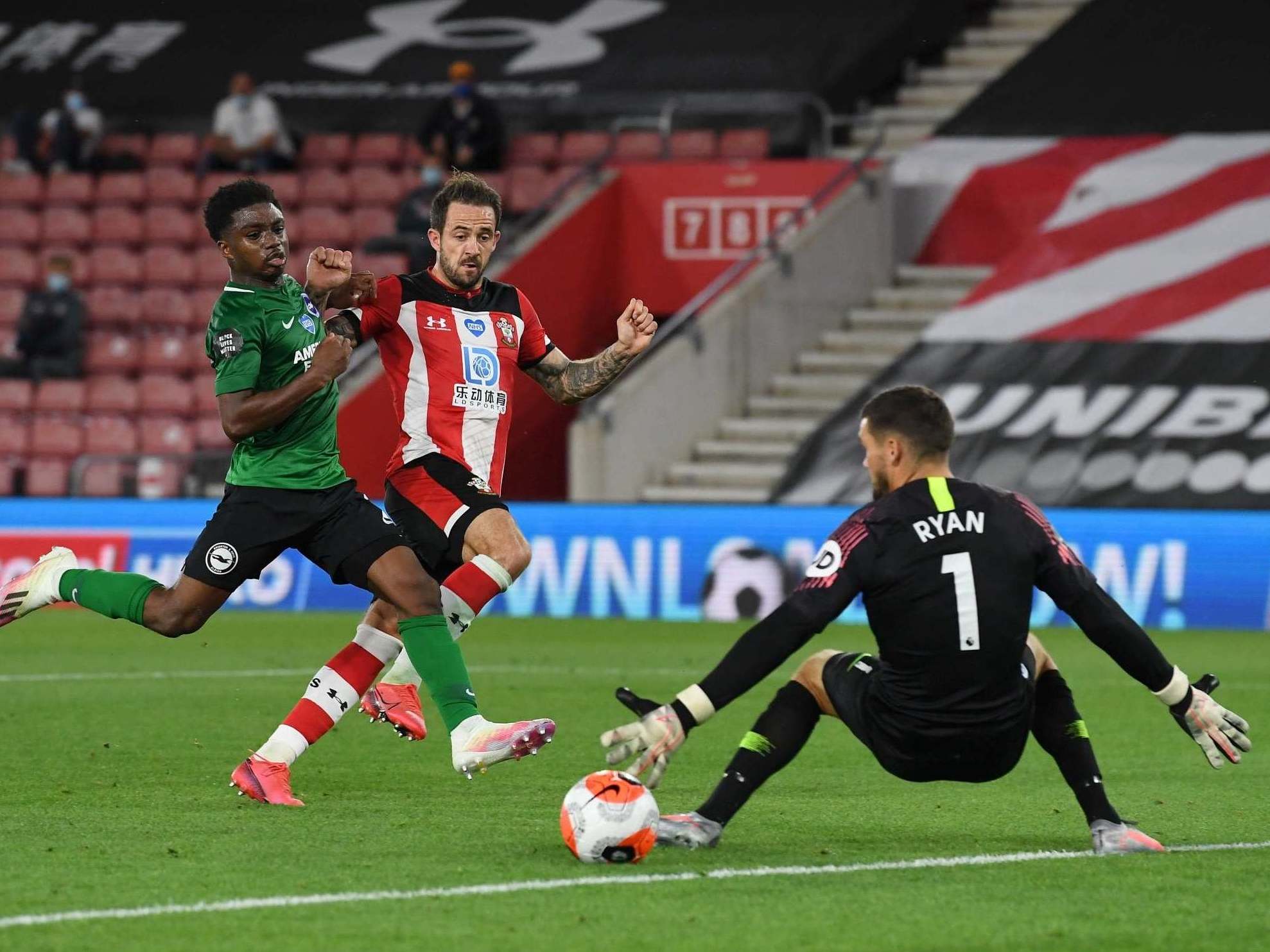 Danny Ings levels for Southampton after Neal Maupay's opener