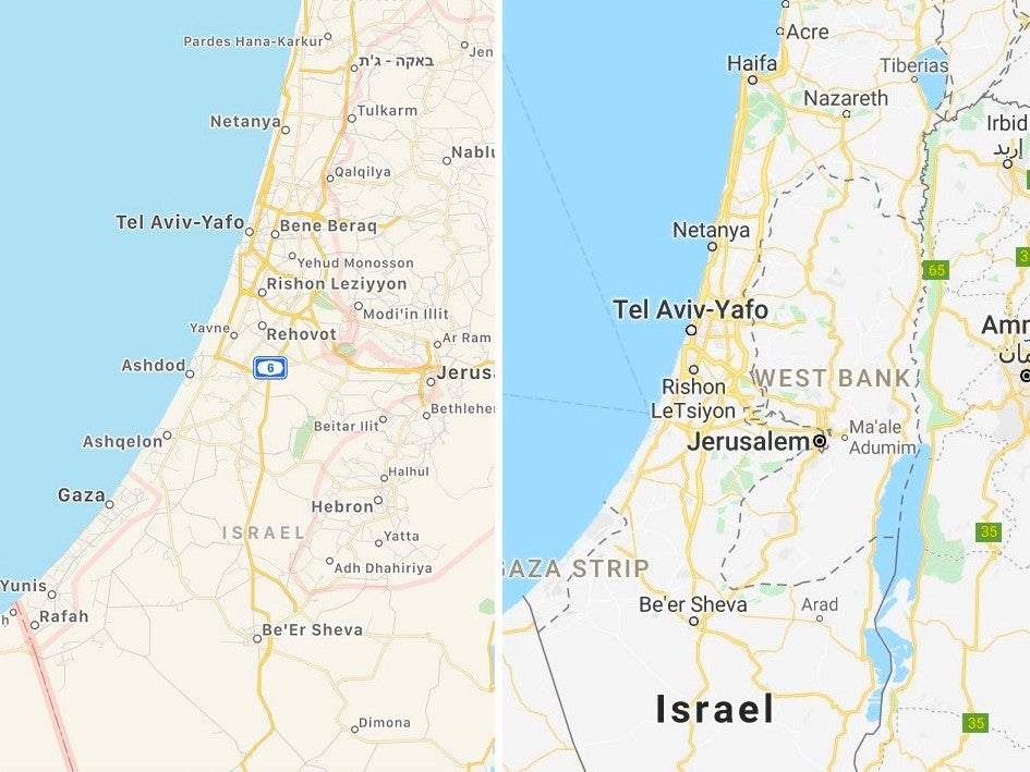 Did Apple and Google really remove Palestine from Maps?