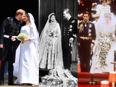 Royal weddings through the years, from Meghan and Harry to Charles and Diana