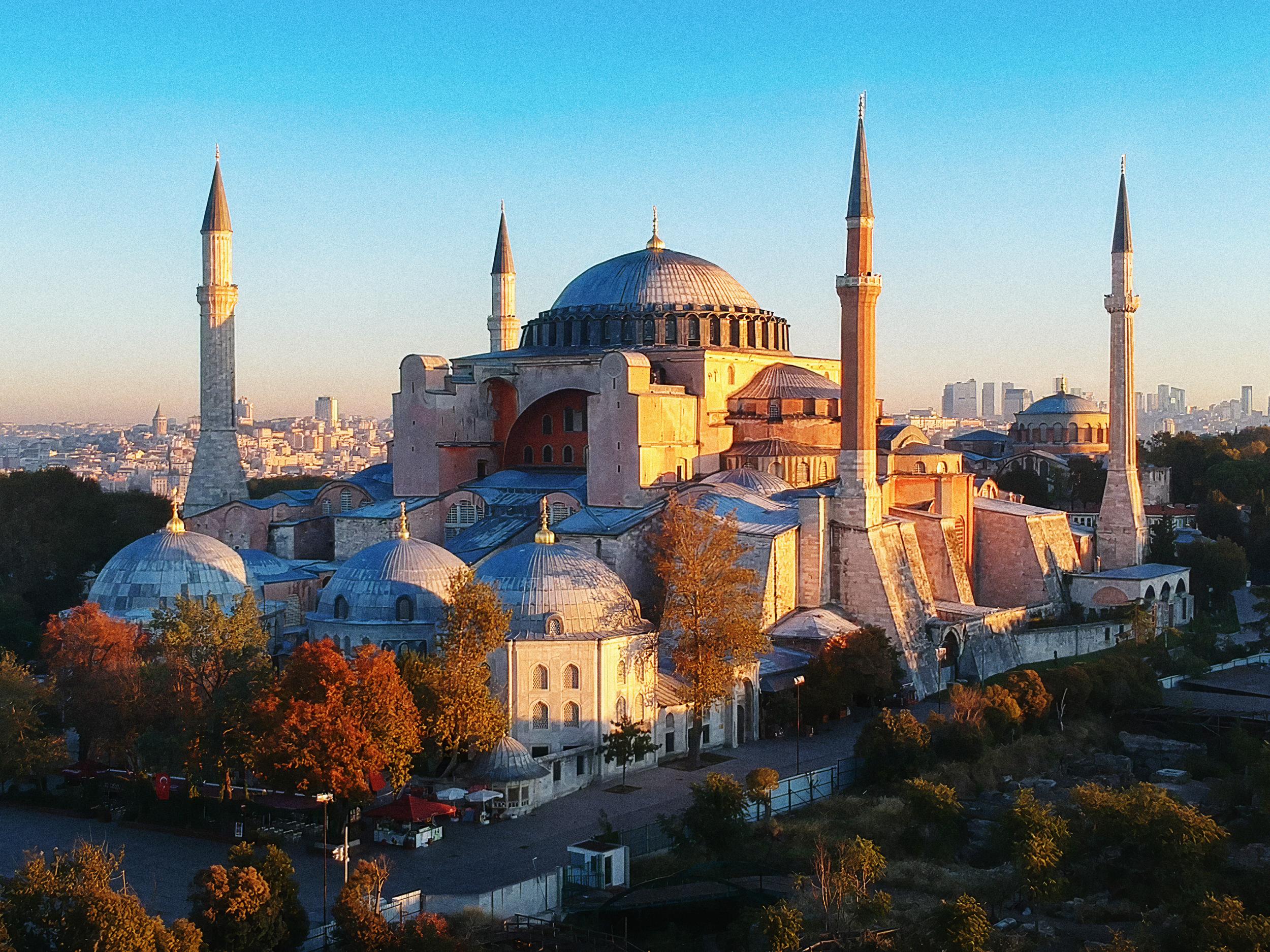 <p>Hagia Sophia today: Over the past 1500 years it has been a Greek Orthodox and Catholic cathedral, an Ottoman mosque, a museum - and again now a mosque</p>