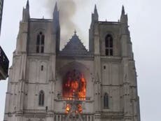 Arson investigation after fire at historic French cathedral